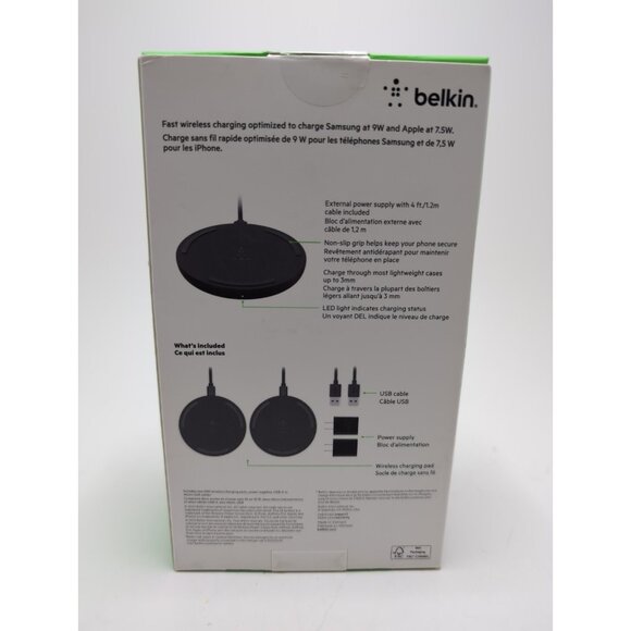 Belkin Boost Charge Wireless Charging Pad 10W 2 Pack Bundle - Picture 4 of 9